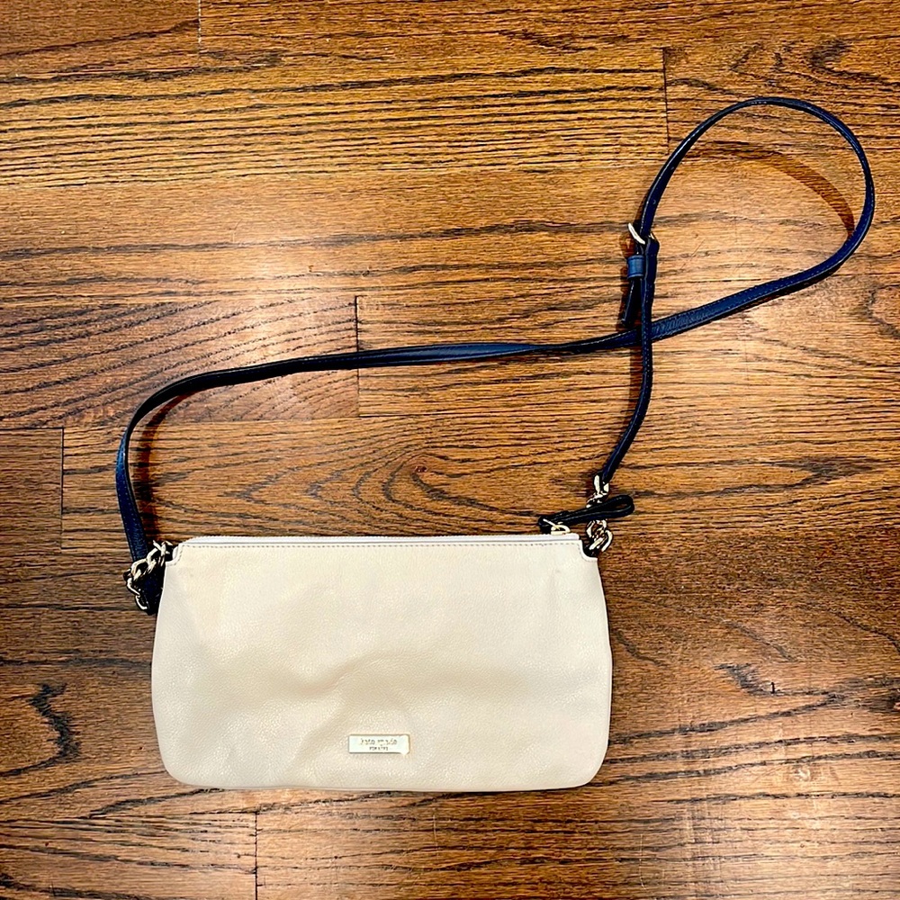 Kate Spade Ivory & Navy Bow Crossbody Bag!